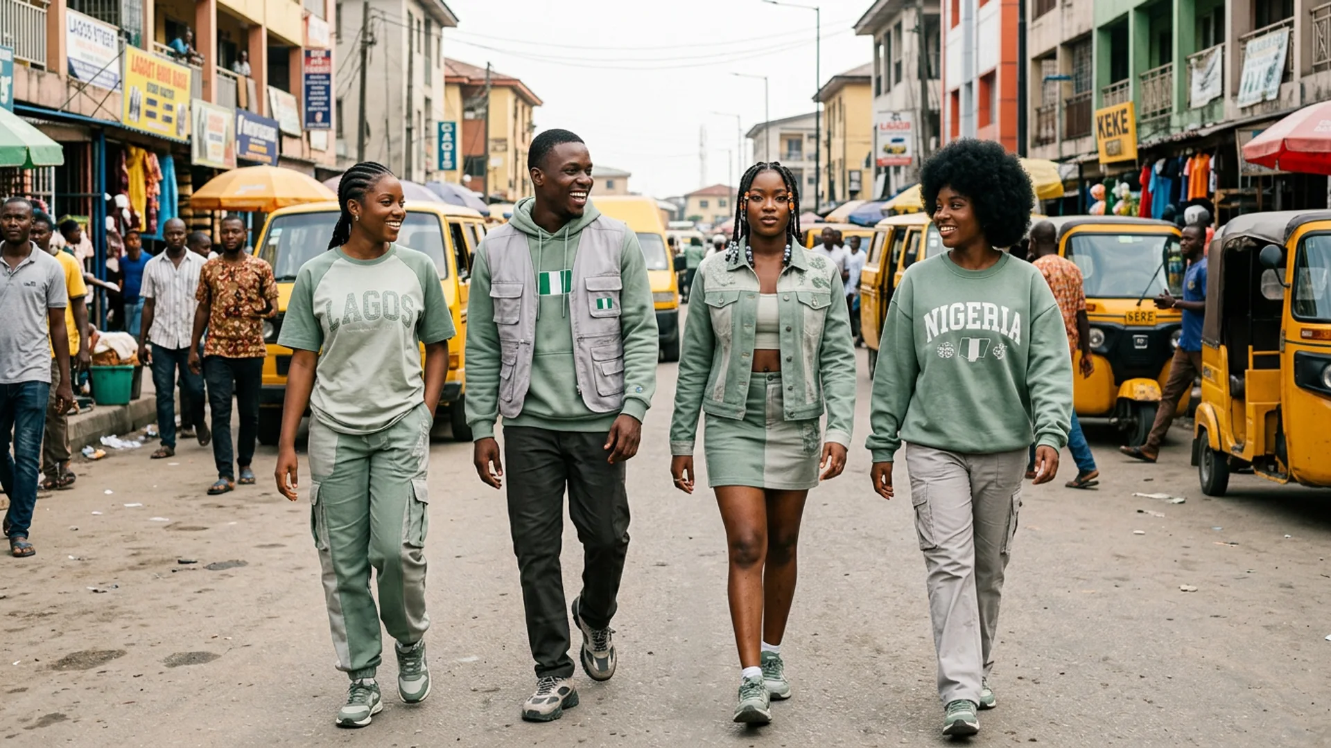 Seeto crew on the streets of Lagos